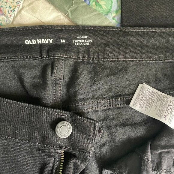 Old Navy black denim - sz14 - Picture 4 of 4